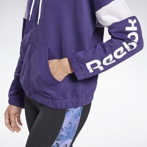 Толстовка женская Reebok Te Linear Logo Ft Fullzip, (GL4695)