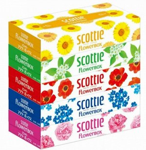 Салфетки двухслойные "Scottie Flowerbox" 160 шт