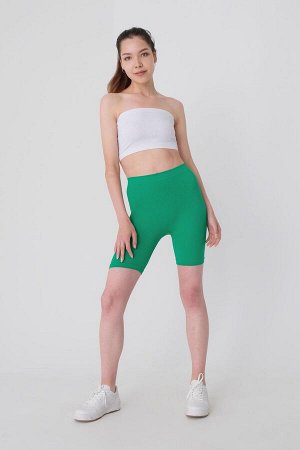 Спортивные шорты Apple Green с высокой талией и бесшовными колготками