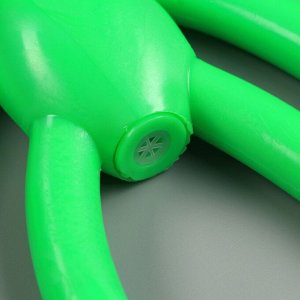 Пижон Игрушка для собак &quot;Обезьяна&quot; с пищалкой, 19,5 см, силикон, зелёная