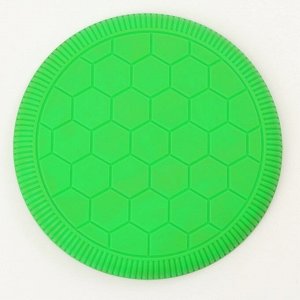Фрисби "Футбол", термопластичная резина, 23 см, зелёный