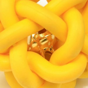 Игрушка резиновая "Молекула" с бубенчиком, 4 см, жёлтая   7673127