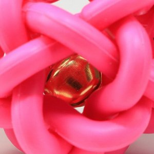 Игрушка резиновая "Молекула" с бубенчиком, 4 см, розовая