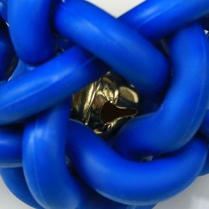 Игрушка резиновая "Молекула" с бубенчиком, 4 см, синяя