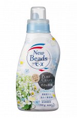 &quot;New Beads&quot; Концентрированный гель для стирки белья с кондиционером, аромат ландыша и ромашки, бутылка с мерным колпачком, 740гр