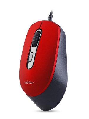 Мышь проводная беззвучная Smartbuy ONE 265-R красная (SBM-265-R)