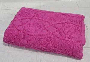 Полотенце махровое жаккардовое 50х100 Азалия розовая