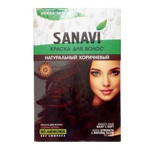 SANAVI Краска для волос Натуральный коричневый 75г