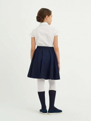 Школьная блузка белая с короткими рукавами для девочки