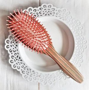 Расчёска ДЛЯ ПРЯМЫХ И ВЬЮЩИХСЯ ВОЛОС Salon Color Wood Maxi