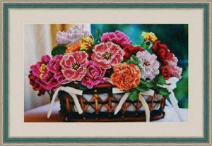 Набор для вышивания "Galla Collection" Цветочная корзина 35*21 см