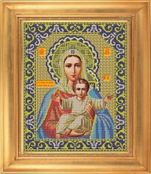 Набор для вышивания "Galla Collection" Икона Божией Матери «Леушинская» 29*35 см