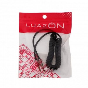 Кабель аудио LuazON, AUX, Jack 3.5 (m)-Jack 3.5 (m), штекер на пружине, 1 м, МИКС