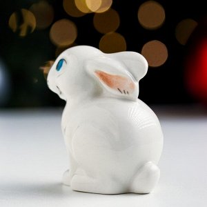 Сувенир "Кролик", белый, фарфор, 6 см
