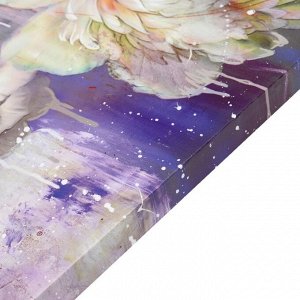Картина-холст на подрамнике "Нежные цветы" 60х100 см