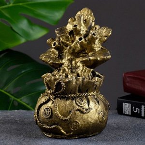 Фигура "Денежное дерево" состаренное золото, 17х11х11см