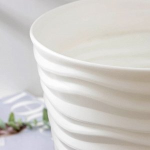 Кашпо для цветов IDEA «Дюна», 8.5 л, d=25 см, h=24 см, пластик, белое