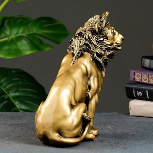 Фигура "Лев" золото, 13х23х26см