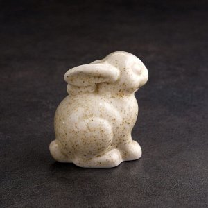 Сувенир "Кролик под песочный камень", фарфор, эффектарная глазурь, 6,5 см