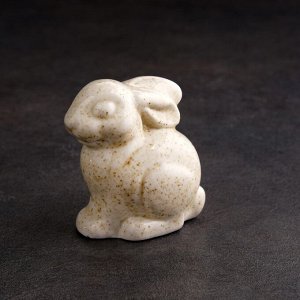 Сувенир "Кролик под песочный камень", фарфор, эффектарная глазурь, 6,5 см