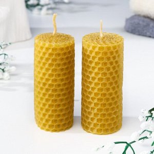 Набор свечей из вощины медовых, 8 см, 2 шт