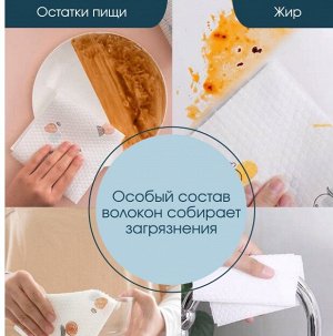 Многоразовые тряпки для кухни 50 листов 25см*25см