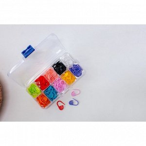 Набор маркеров для петель, 2 см, 120 шт, в контейнере, 12,7 x 6,5 x 2,1 см, цвет разноцветный