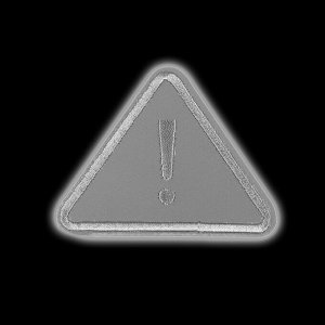 Светоотражающая термонаклейка «Треугольник», 7,3 ? 5,5 см, цвет серый
