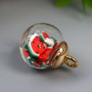 Декор для творчества стекло, пластик «Фрукты в шаре», 2x1.8 см, МИКС