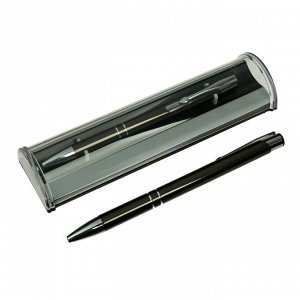 Calligrata Ручка подарочная, шариковая, автоматическая &quot;Стиль&quot; в пластиковом футляре, NEW, темно-серая