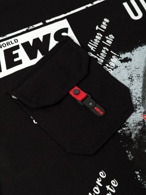 Комплекты для мальчиков "News black", цвет Черный
