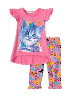 Комплект для девочек &quot;Pink cat&quot;, цвет Розовый