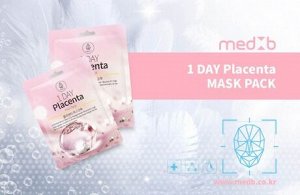 220903 "Med B" 1 Day Placenta Mask Pack Тканевая маска с экстрактом плаценты 27мл  1/600