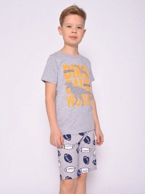 Пижама для мальчика Серый меланж