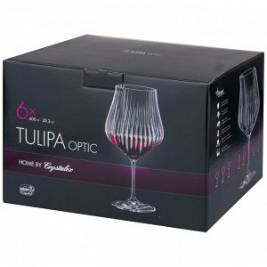 Набор бокалов для вина из 6 штук "tulipa optic" 600мл