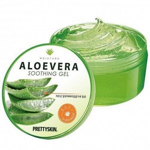 PrettySkin Moisture Aloe Vera Soothing Gel Успокаивающий гель с экстрактом алоэ вера, 300 мл