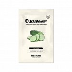 PrettySkin Total Solution Essential Sheet Mask Cucumber Тканевая маска с экстрактом огурца, 23 гр