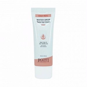 Jigott Daily Real Cica Water Drop Tone Up Cream Увлажняющий крем для лица с экстрактом азиатской центеллы, 50 мл