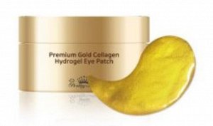 PrettySkin Premium Gold Collagen Hydrogel Eye Patch Гидрогелевые патчи для глаз с экстрактом золота и коллагена, 90гр(60шт)