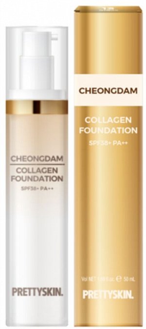 PrettySkin Тональный крем для лица с коллагеном (№13 Porcelain, фарфор) Foundation Cheongdam Collagen SPF38+/PA++, 50 мл