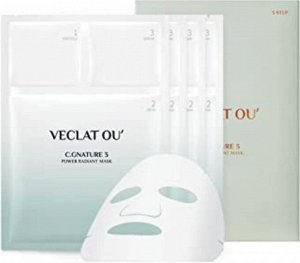 Veclat Ou' Трёхшаговый набор для сияния кожи C.Gnature 3 Power Radiant Mask, 1 шт*Ampoule 2мл, Serum 2мл, Mask 30мл.