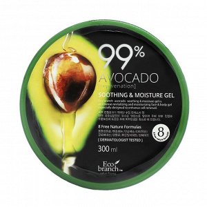 Eco Branch Avocado 99% Soothing & Moisture Gel Многофункциональный гель с экстрактом авокадо, 300 мл