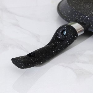 Cковорода блинная «Гранит», d=22 см, пластиковая ручка, антипригарное покрытие, цвет чёрный