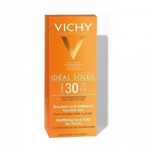 Матирующая эмульсия для лица Dry Touch SPF30, Capital Ideal Solei Vichy (Виши),50мл