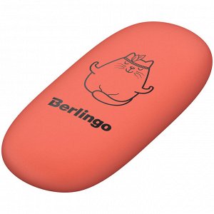 Ластик Berlingo ""Lazy Cats"", овальный, термопластичная резина, 49*23*9мм