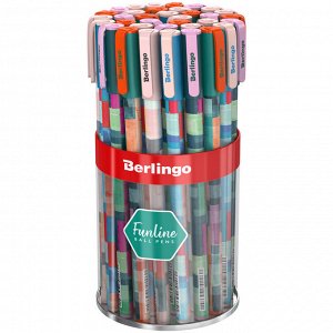Ручка шариковая Berlingo ""Funline. Trend"" синяя, 0,7мм, рисунок на корпусе, ассорти