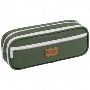 Пенал мягкий 2 отделения, 1 карман, 220*80*50 Berlingo ""Classic military"", полиэстер, внутр. органай