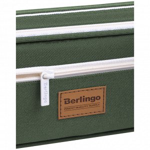 Пенал мягкий 2 отделения, 1 карман, 220*80*50 Berlingo ""Classic military"", полиэстер, внутр. органай