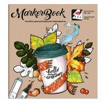 Альбом для рисования маркерами 40 л, клеевое скрепление с откидной крышкой, белая маркерная бумага, жёсткая подложка из переплётного картона