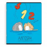 Тетрадь предметная арт. 60459/ АЛГЕБРА /48 л., А5+, вн.блок - клетка, выборочный ТВИН УФ-лак.